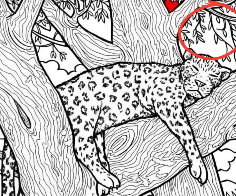 A close-up, zoomed-in view of a visual puzzle image, subtly revealing the camouflaged shape of the hidden fish.