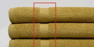 lines on bath towel