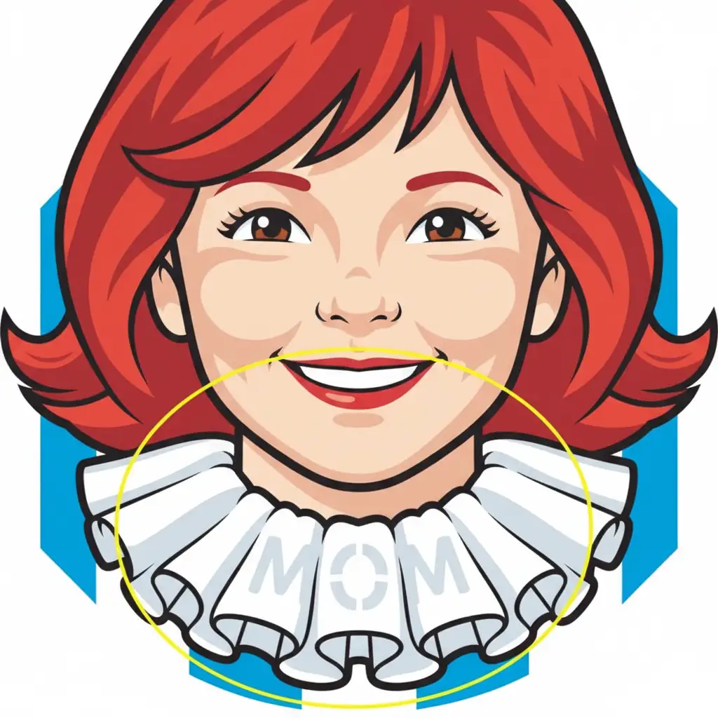 Wendy's logo with the word 'MOM' highlighted in the collar