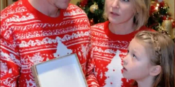 My husband opened a Christmas gift from his first love