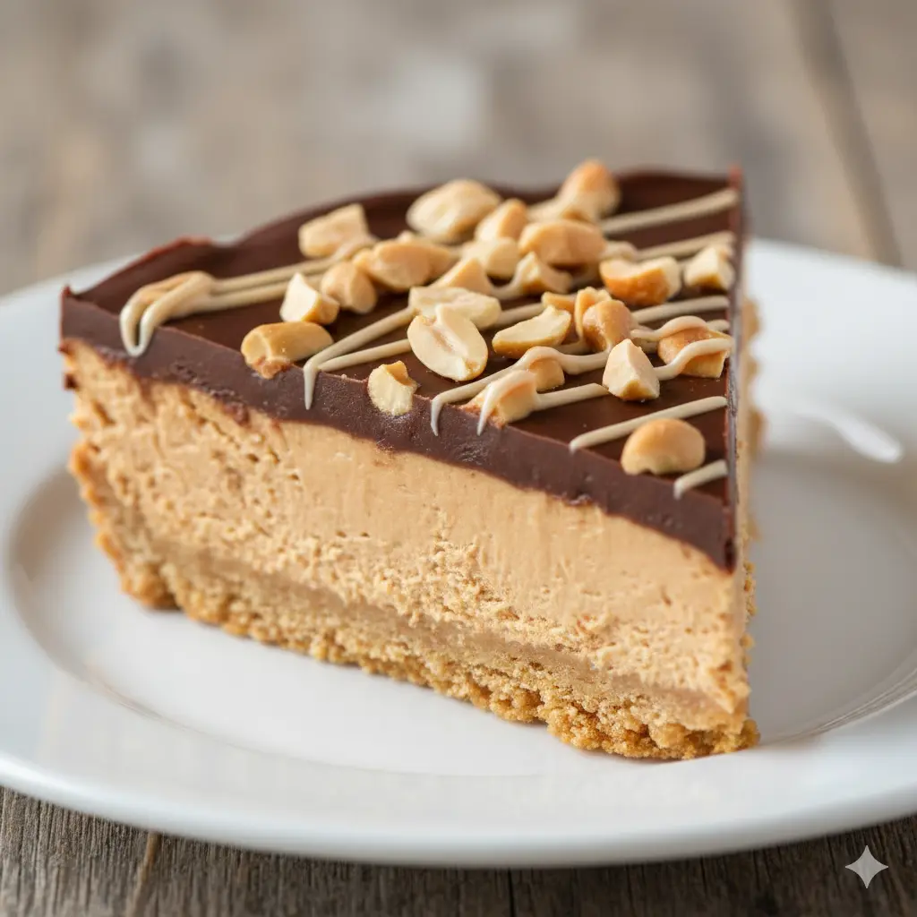 A single slice of the Jimmy Carter Dessert on a plate.