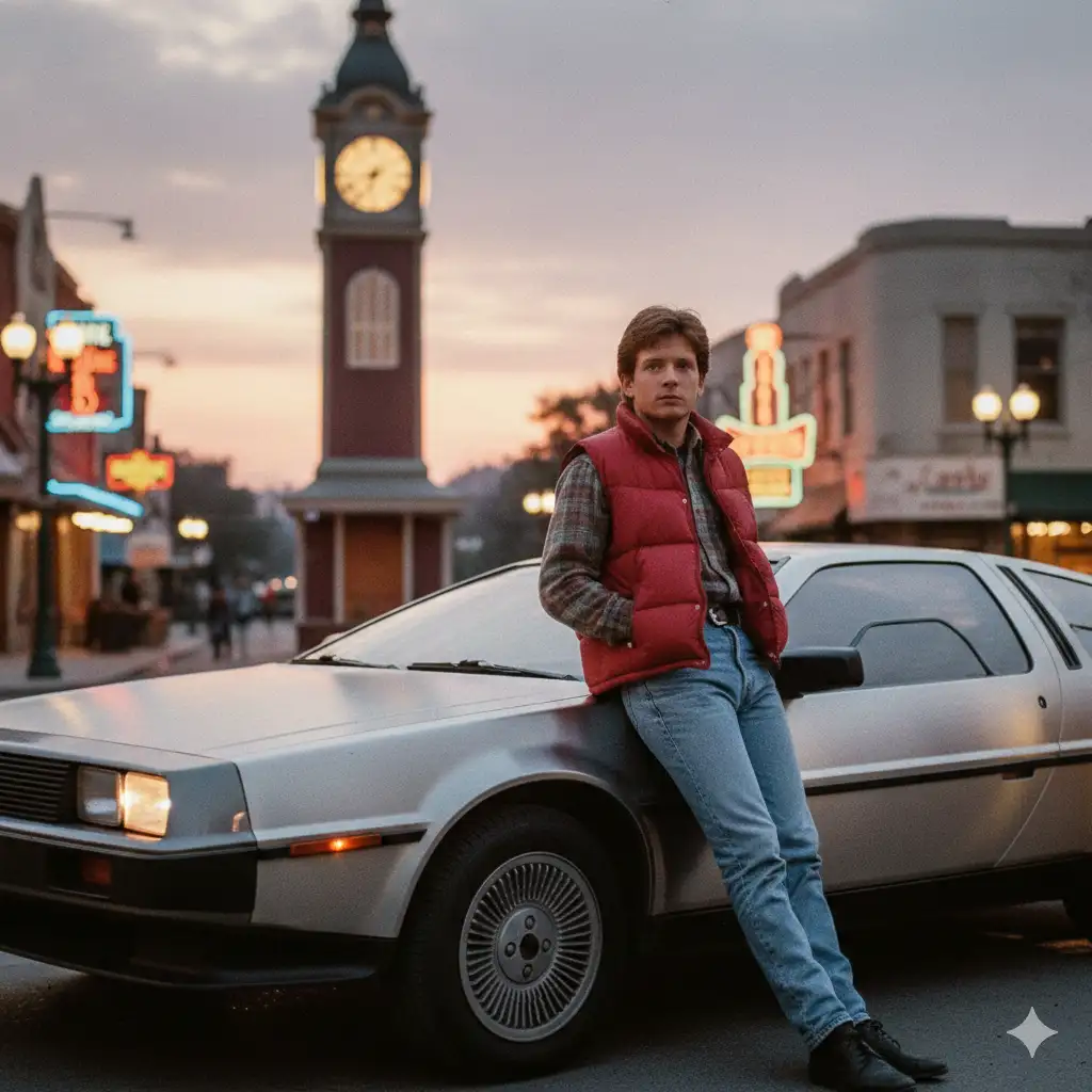 Young Michael J. Fox as Marty McFly