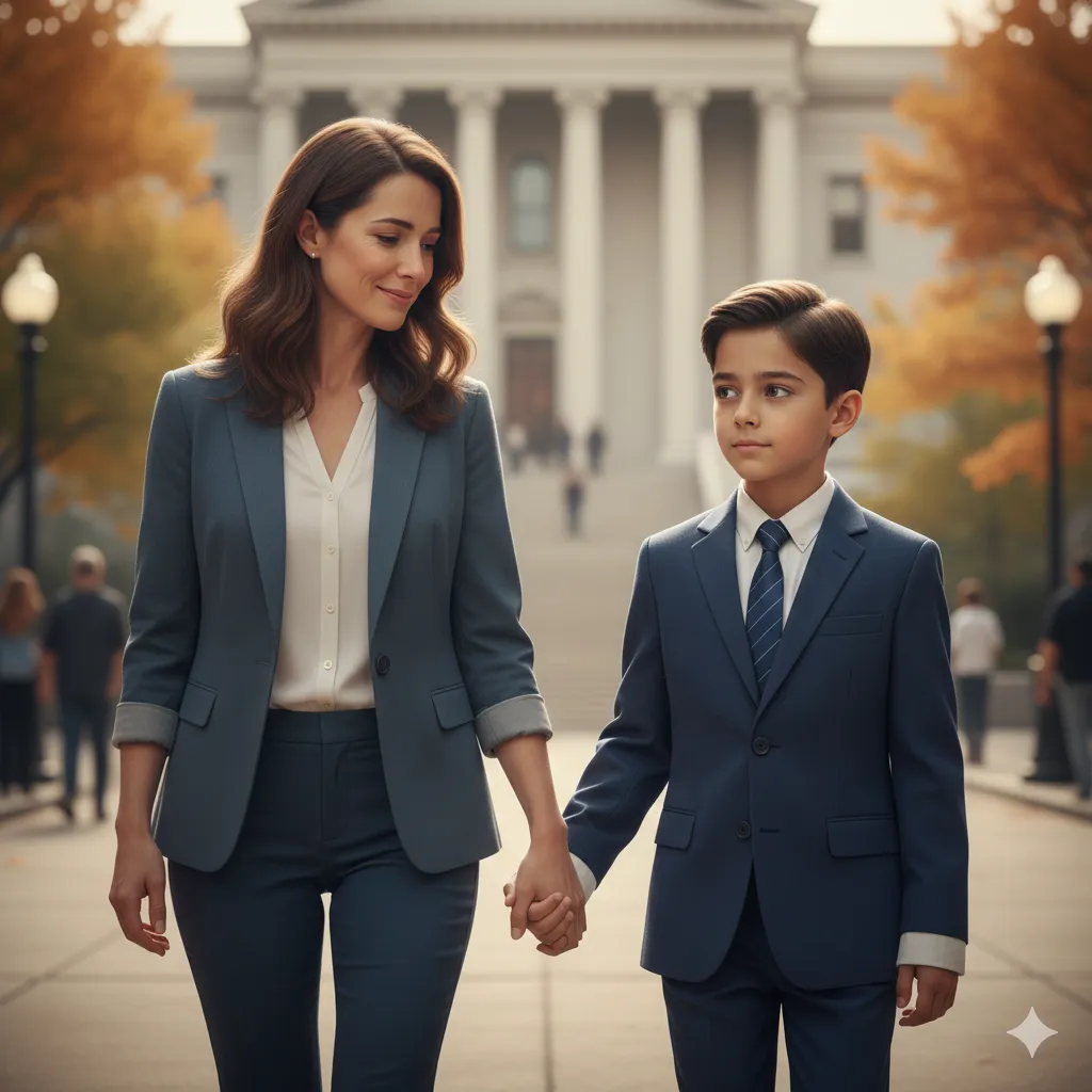 Zaden’s hand in his mother's hand, symbolizing a resolution found through courage and peace.
