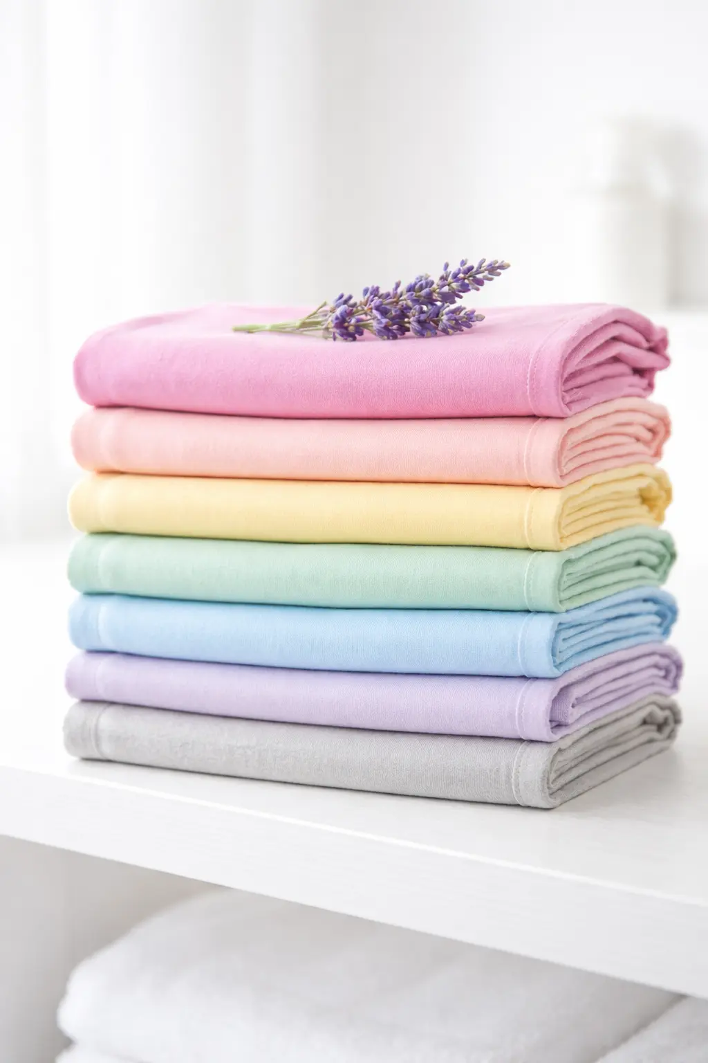 Neatly folded fresh cotton underwear