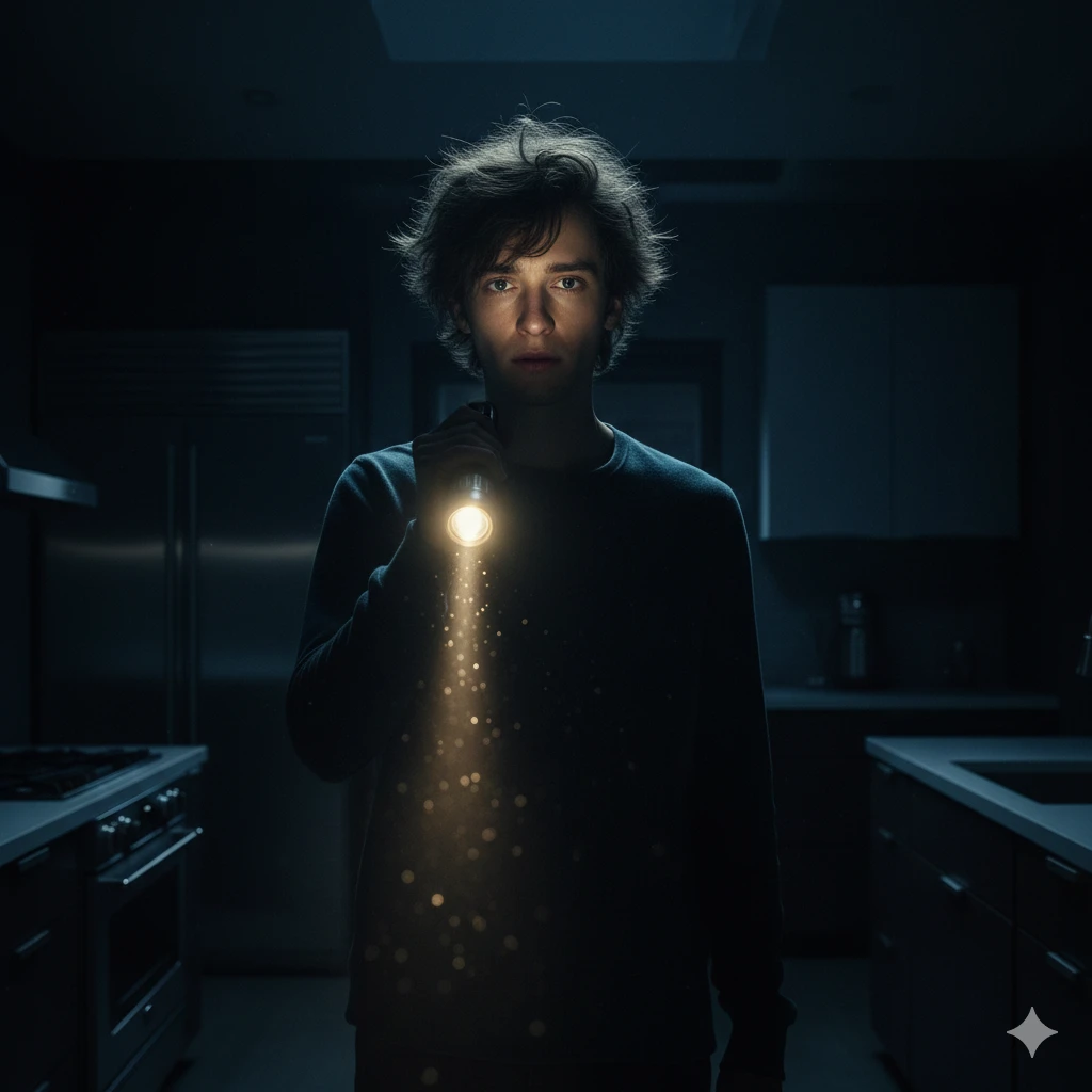 Hungry boy found in the kitchen