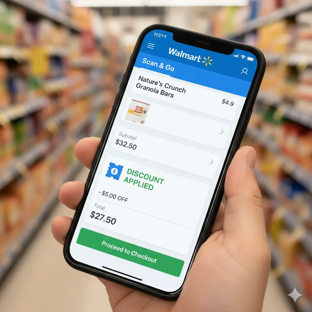 Digital coupons on Walmart app