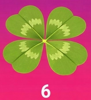 Minimalist flat-design four-leaf clover