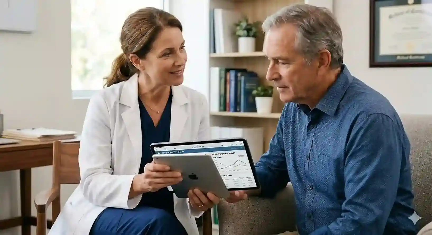 Doctor consulting with a patient about symptoms