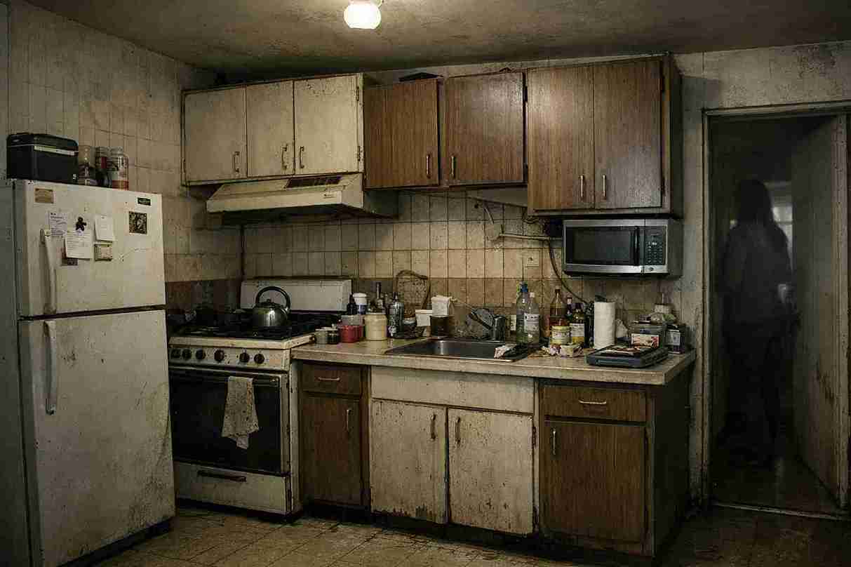 Small Empty Poor Kitchen «If there is a will, there is a way!»