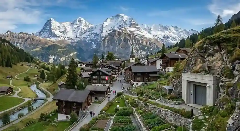 A highly secure Alpine village in Switzerland