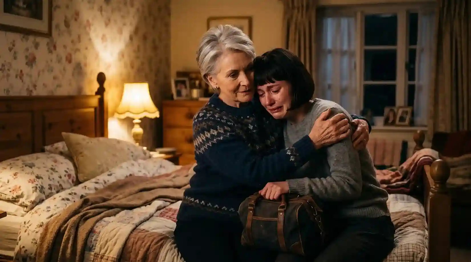 Eleanor welcoming Caroline into her safe home