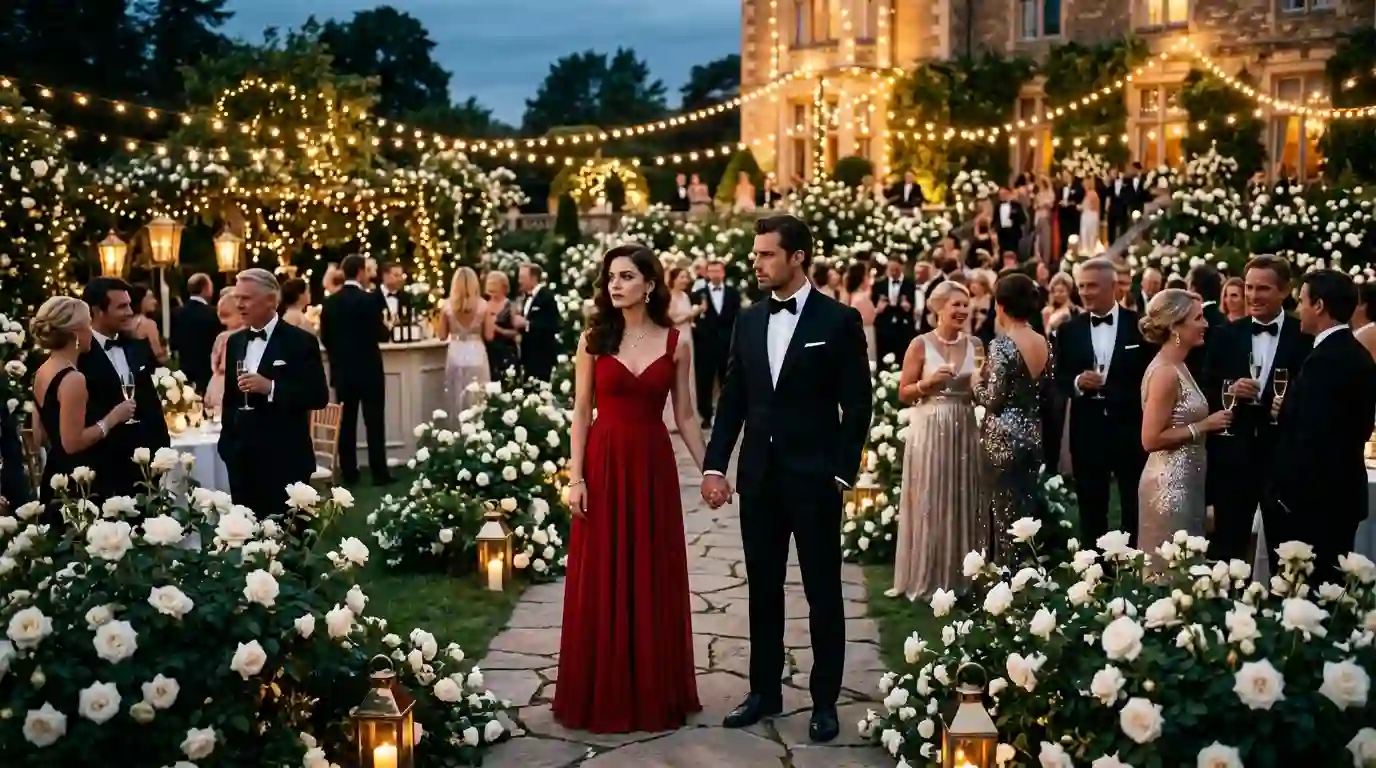 Daniel and Elena at the lavish anniversary party