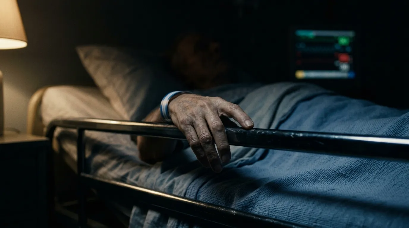 Patient feeling isolated in a dark hospital room