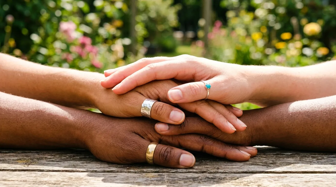 Diverse group of hands showcasing various styles of thumb rings