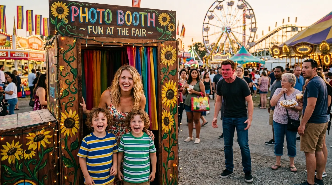 A public confrontation at a busy state fair