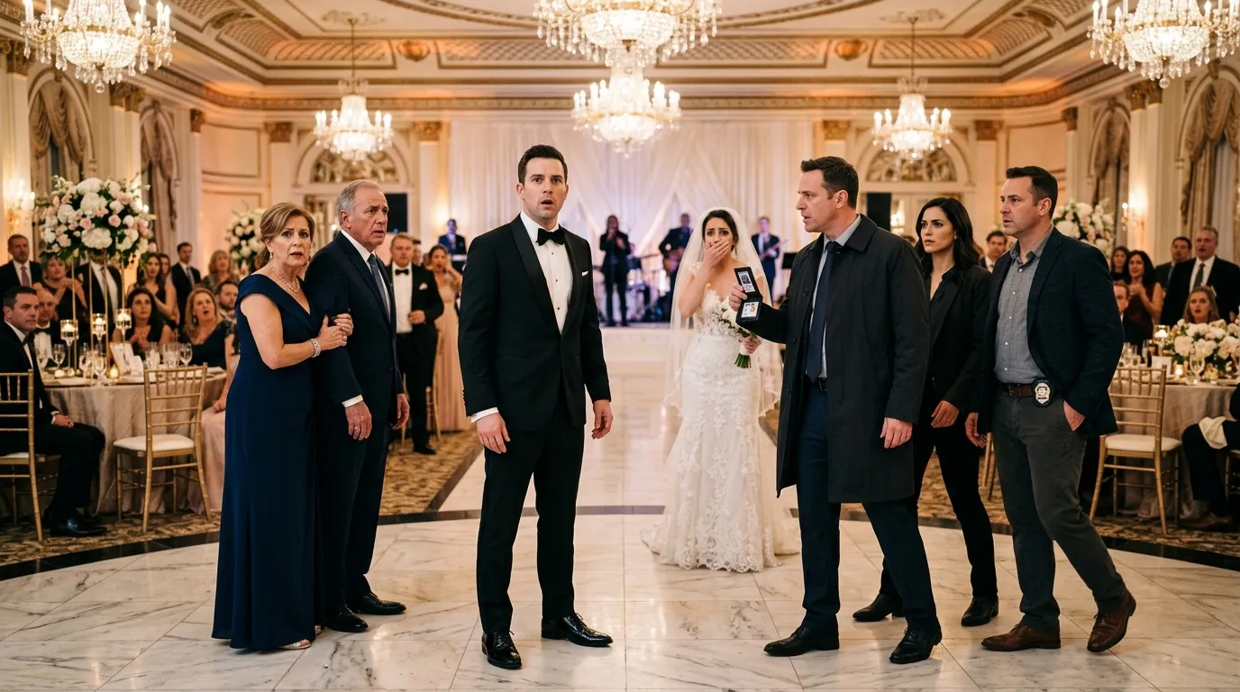 Groom getting arrested at his wedding reception